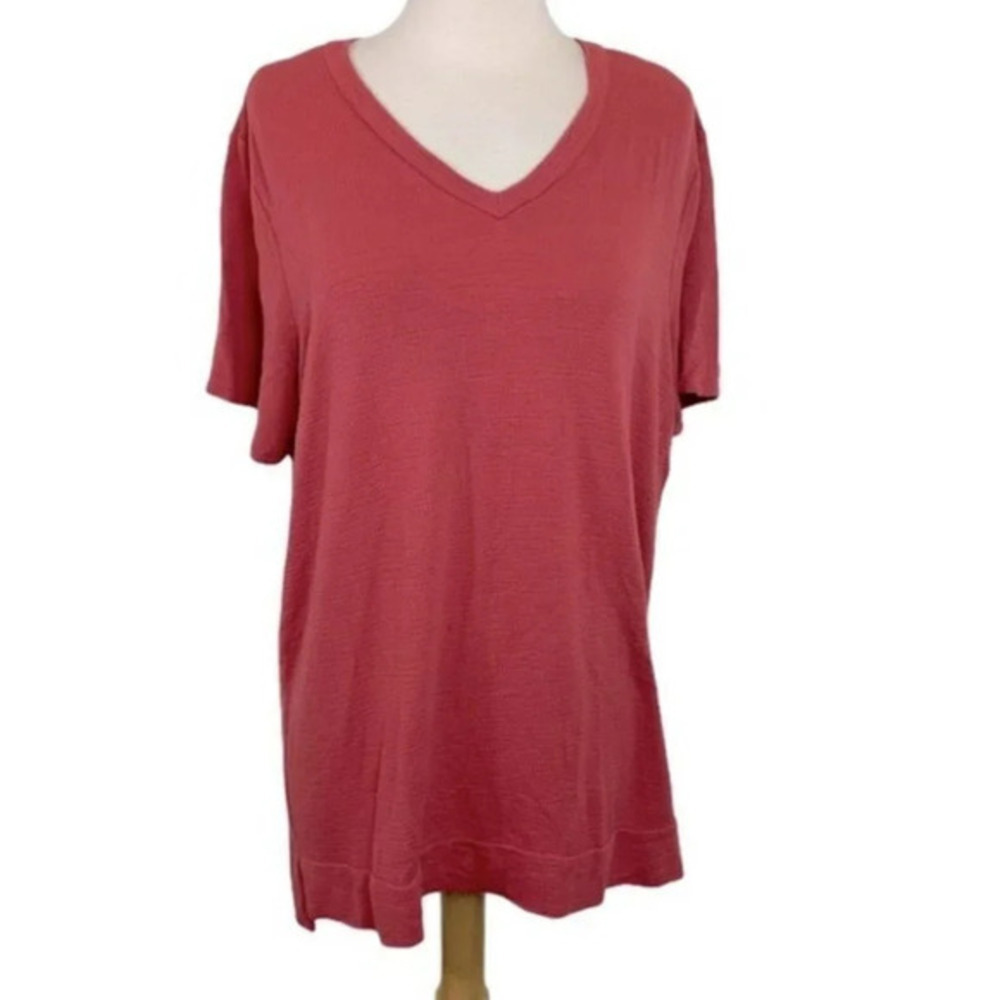 Adrianna Papell XL oversized crimson V-neck tunic